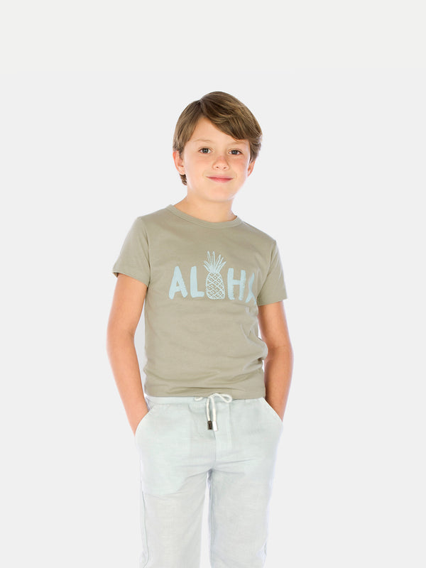 Camiseta Algodón Niño - T-Shirt Pineapple - Manga Corta