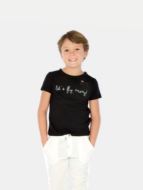 Camiseta Algodón Niño - T-Shirt Plane - Manga Corta