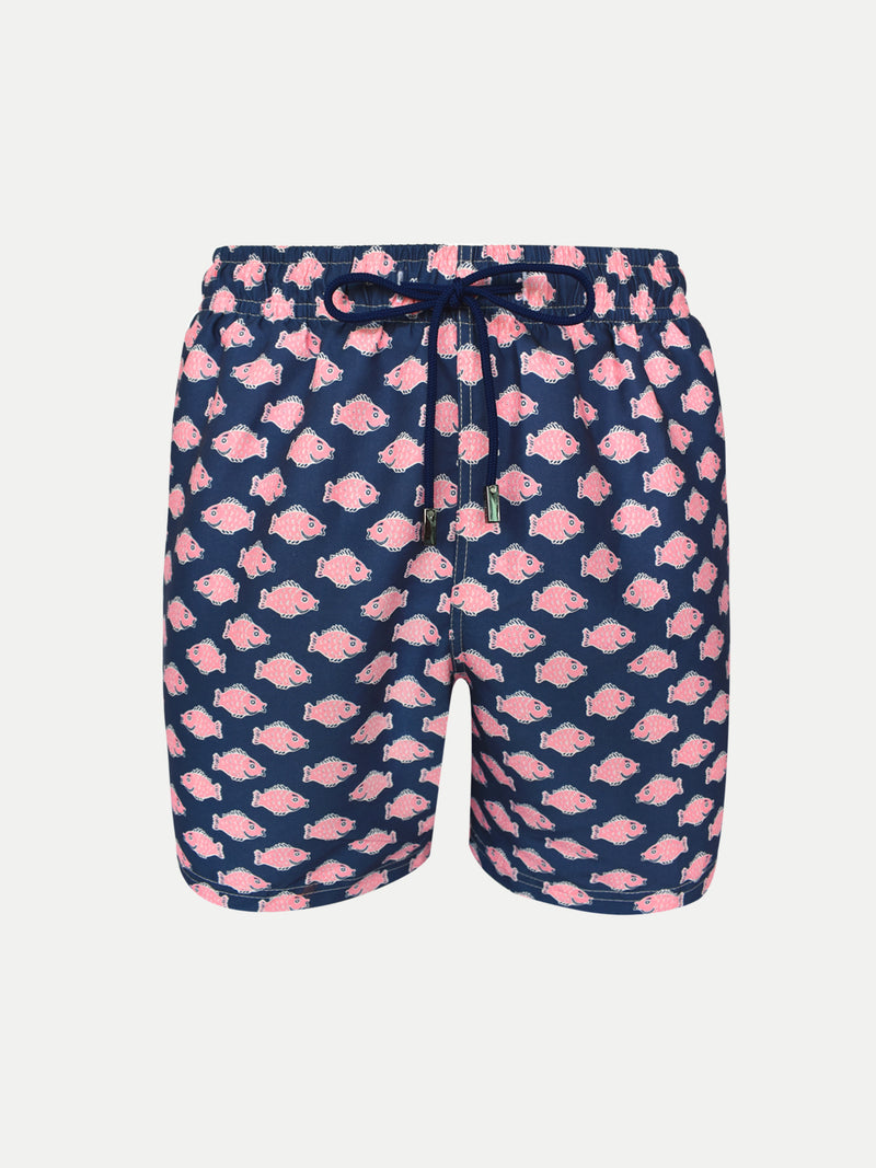 Traje de Baño Hombre - Bañador Navy Fish - Secado Rápido