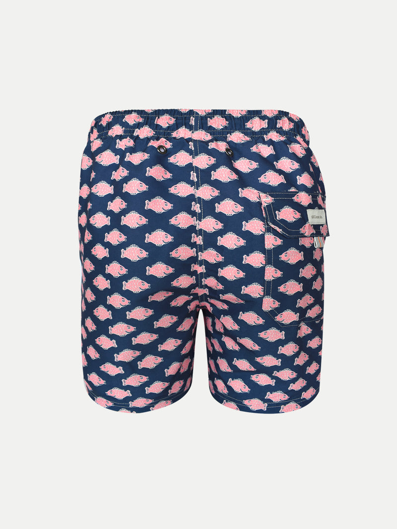 Traje de Baño Hombre - Bañador Navy Fish - Secado Rápido