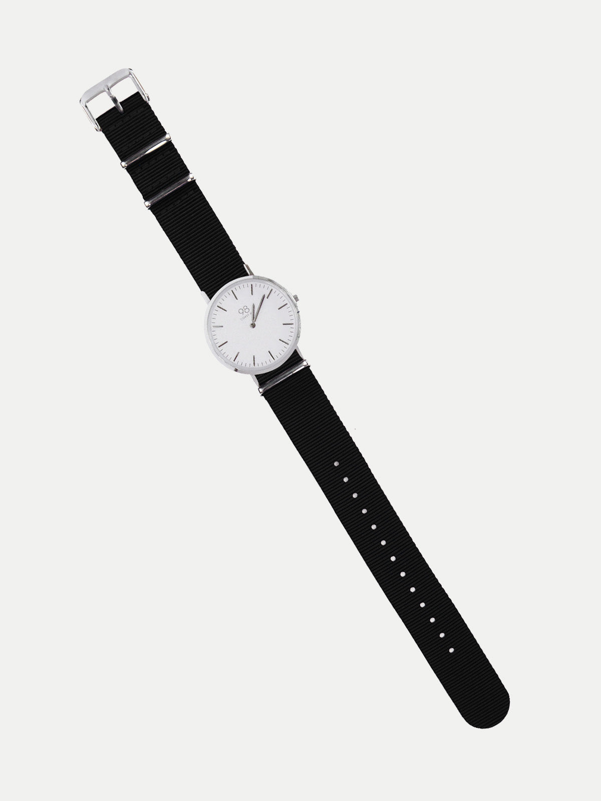 Reloj - Reloj Analógico Blanco - Correa Intercambiable - Pila y Estuche