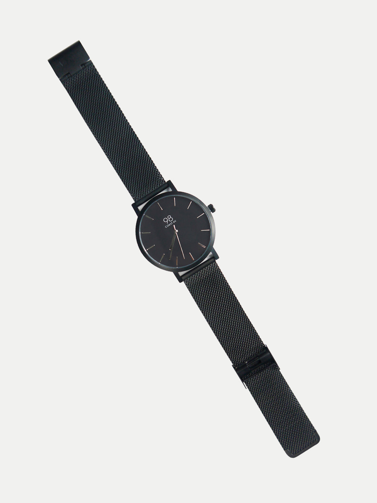 Reloj - Reloj Analógico Metálico Negro - 40 mm de Diámetro - Incluye Pila y Estuche