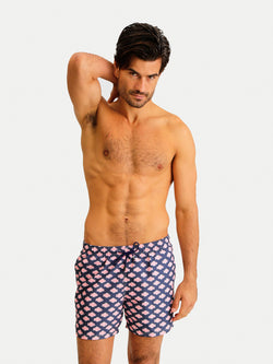 Traje de Baño Hombre - Bañador Navy Fish - Secado Rápido